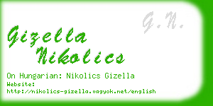 gizella nikolics business card